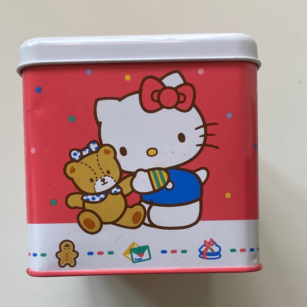 HELLO KITTY TIN METAL MINI-LUNCH BOX CARRYING CASE Vintage - Picture 6 of 7
